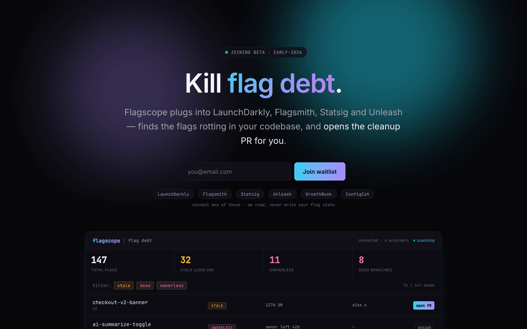 Flagscope live screenshot